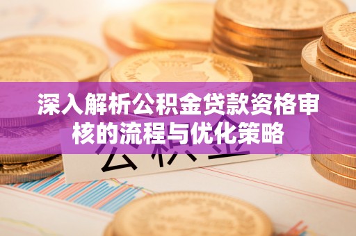广西深入解析公积金贷款资格审核的流程与优化策略