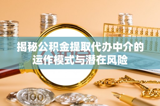 广西揭秘公积金提取代办中介的运作模式与潜在风险