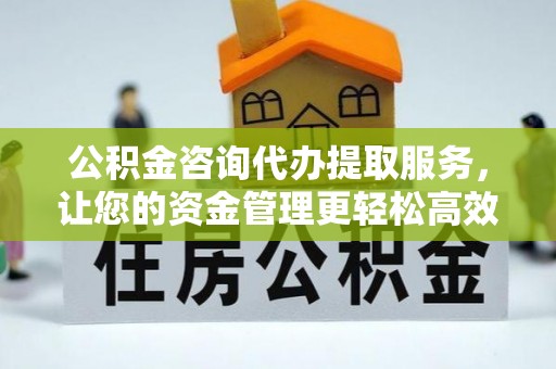 广西公积金咨询代办提取服务，让您的资金管理更轻松高效